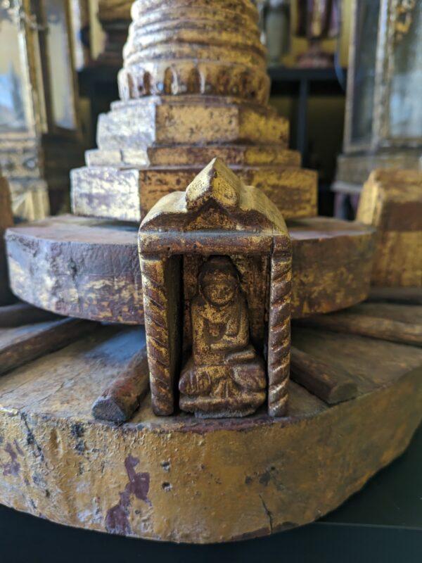 Pagoda, wood, gold lacquered, Burma. 19th century - Image 4