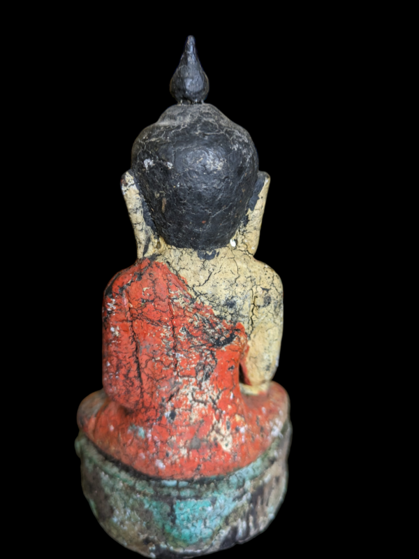 Wooden Buddha. Burma. 19th century - Image 4
