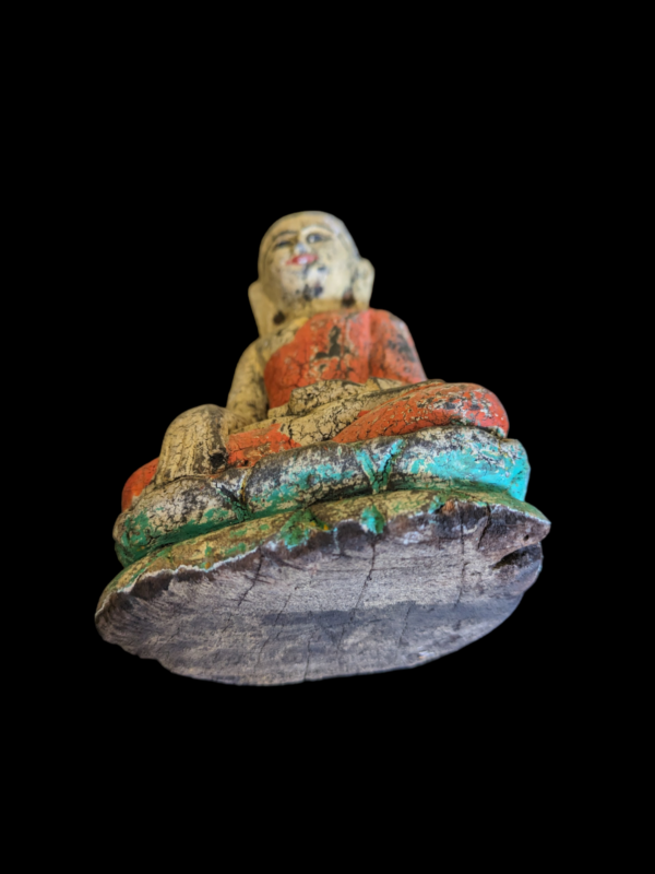 Wooden Buddha. Burma. 19th century - Image 5
